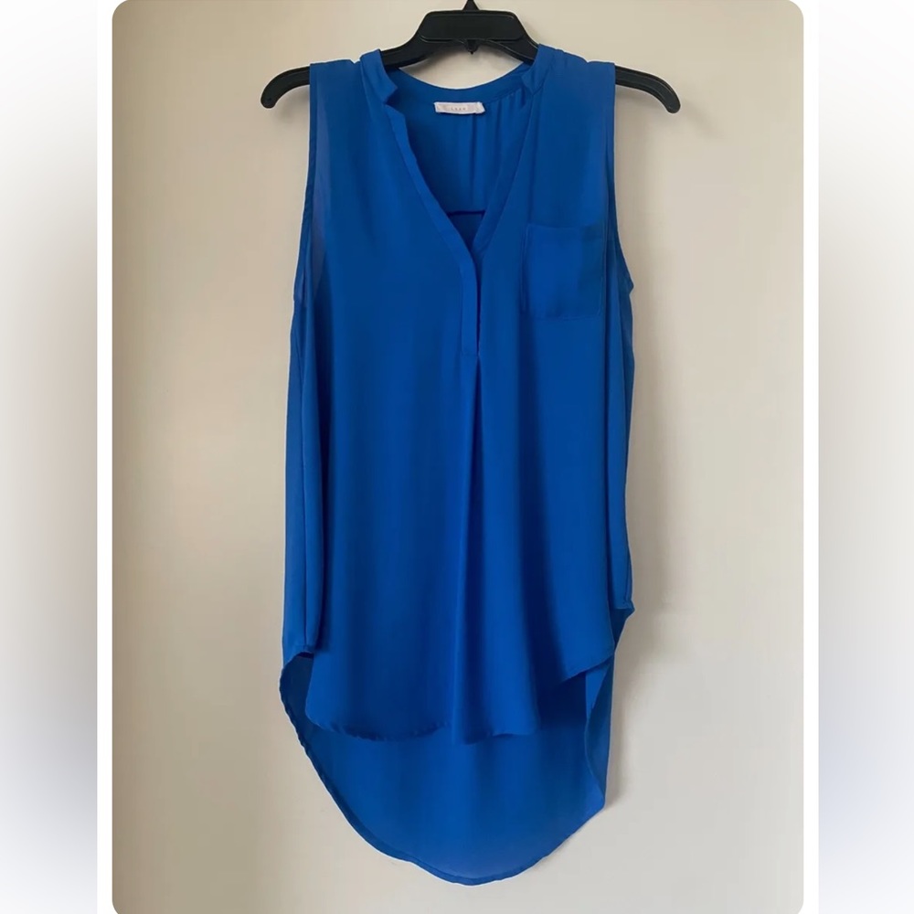 Women’s Lush Royal Blue Sleeveless Blouse